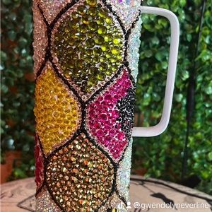 Rhinestone Multi-colored Tumbler
